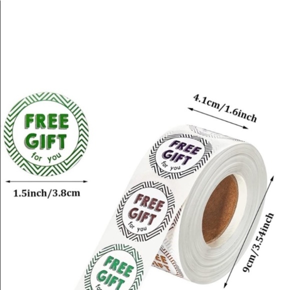 150- 1.5 inch Colorful Free Gift Stickers - Picture 2 of 6